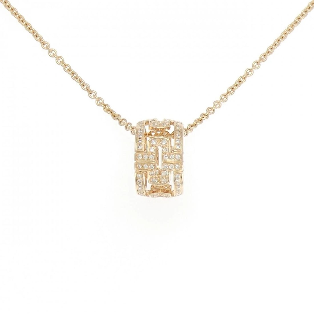 BVLGARI PARENTESI NECKLACE: Bvlgari Parentesi Necklace Brand: BVLGARI Type: Necklace Material: 750 Pink Gold, Main Stone/Creation Natural Color: Pink Gold Size: 42-49cm,ActualSize Pendant top H x W: 15.7mmx9.2mm Chain