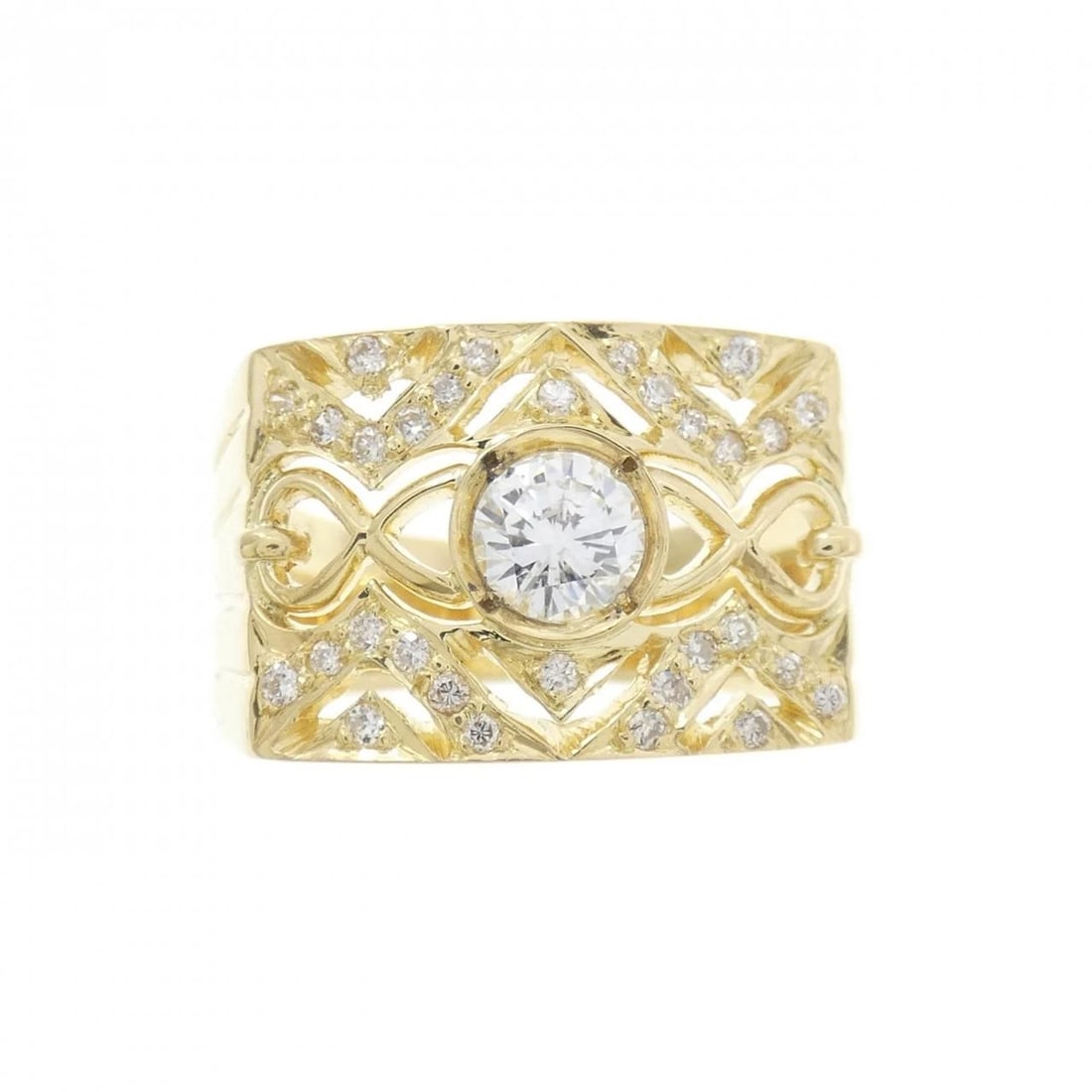 K18YG DIAMOND RING - 2