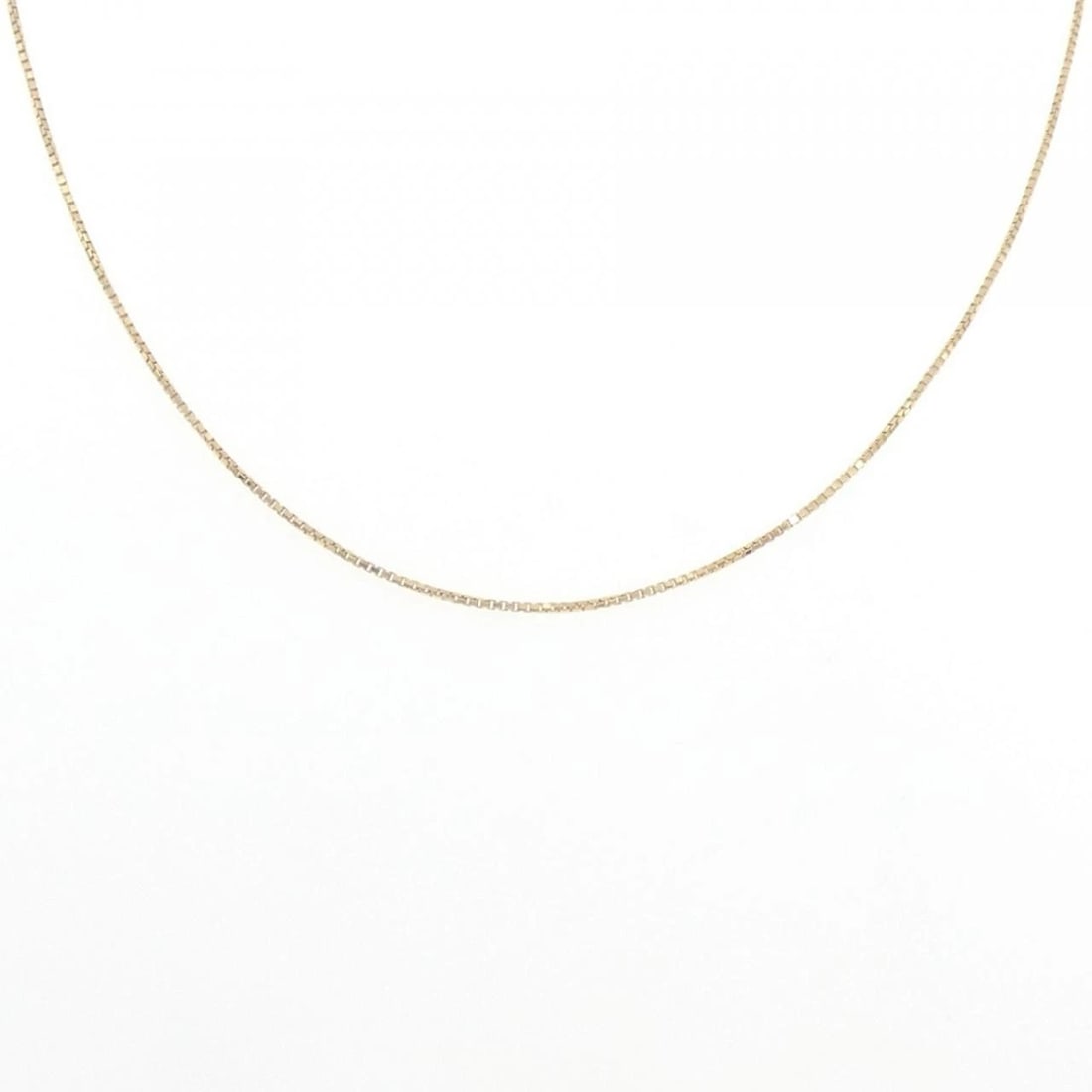 K18YG VENETIAN CHAIN NECKLACE: K18YG Venetian Chain Necklace Brand: Unbranded Type: Necklace Material: 18K yellow gold, Main Stone/Creation ventian Color: yellow gold Size: 46cm Actual Size Chain maximum width approx.: