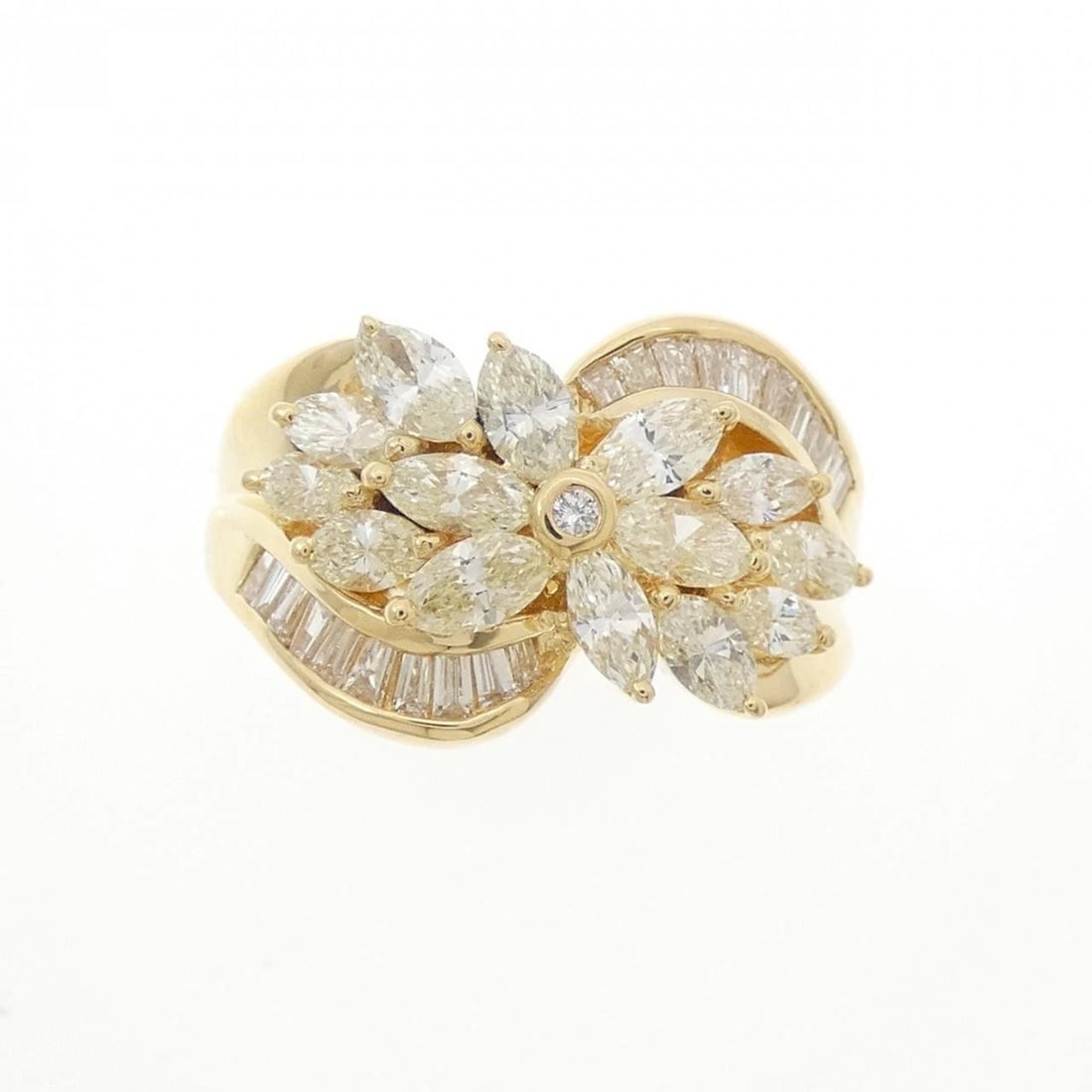 K18YG DIAMOND RING - 2