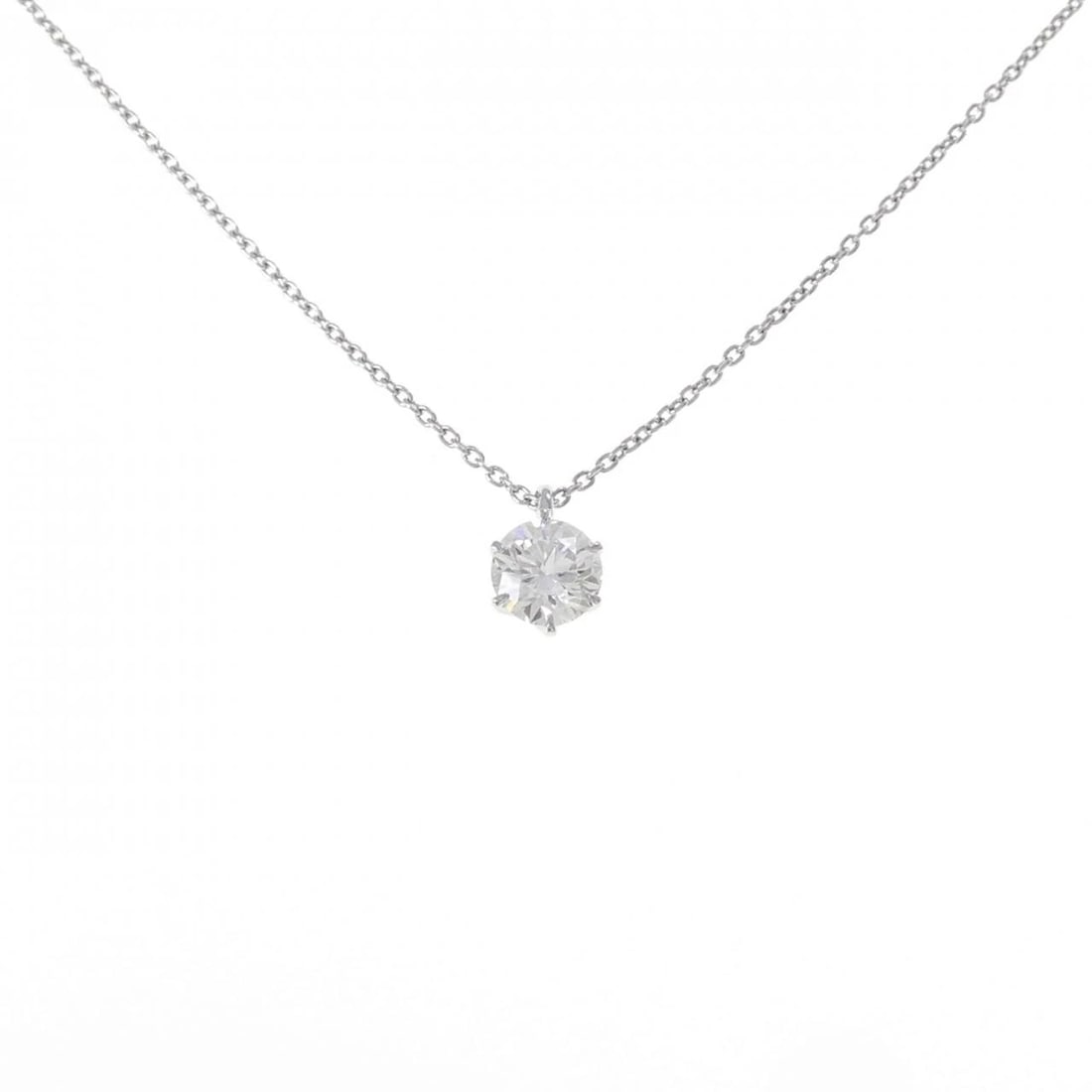 PT900 PT850 SOLITAIRE DIAMOND NECKLACE: PT900 PT850 Solitaire Diamond Necklace Brand: Unbranded Type: Necklace Material: Platinum 900 Platinum 850, Main Stone/Creation Natural Color: Silver Size: 45cmActualSize Pendant top H x W: