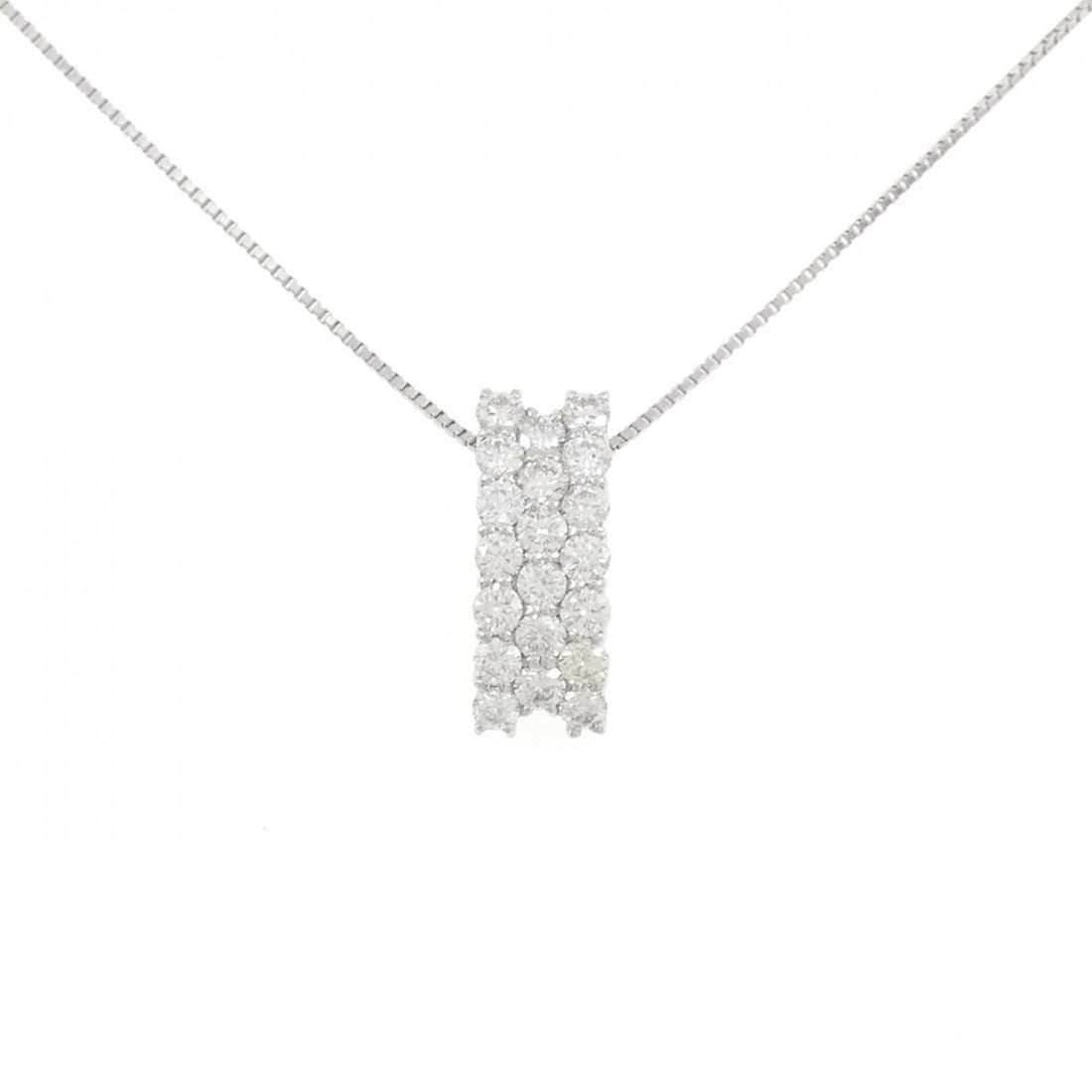 PT900 PT850 PAVE DIAMOND NECKLACE: PT900 PT850 Pave Diamond Necklace Brand: Unbranded Type: Necklace Material: Platinum 900 Platinum 850, Main Stone/Creation Natural Color: Silver Size: 45cmActualSize Pendant top H x W: