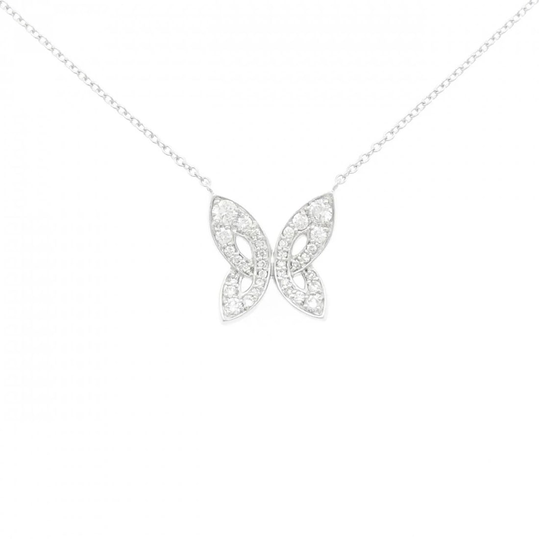 PONTE VECCHIO DIAMOND NECKLACE: Ponte Vecchio Diamond Necklace Brand: Ponte Vecchio Type: Necklace Material: K18 White Gold, Main Stone/Creation Natural Color: White Gold Size: 37 41cm,ActualSize Pendant top H x W: