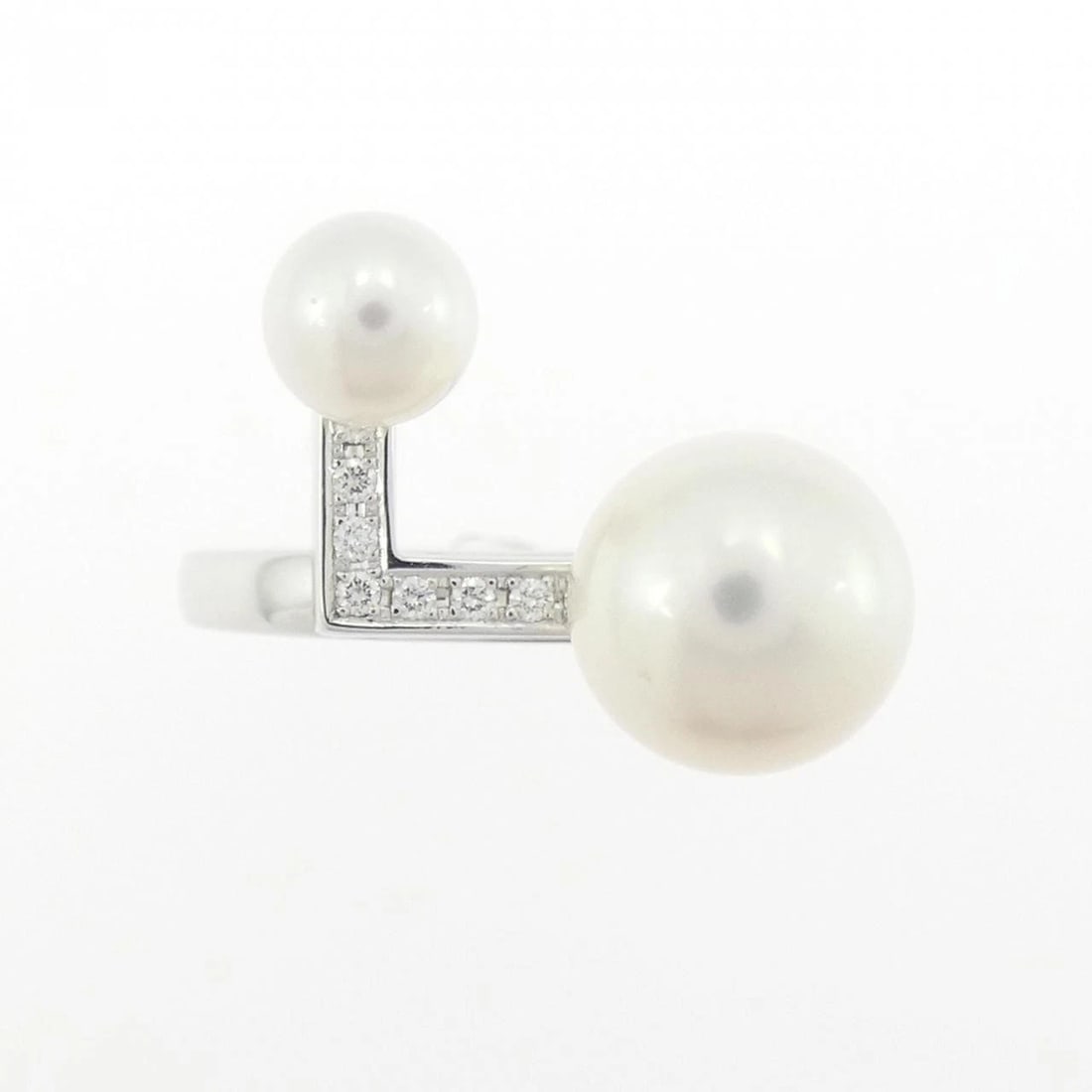 TASAKI BALANCE NOTE PAVE RING - 2