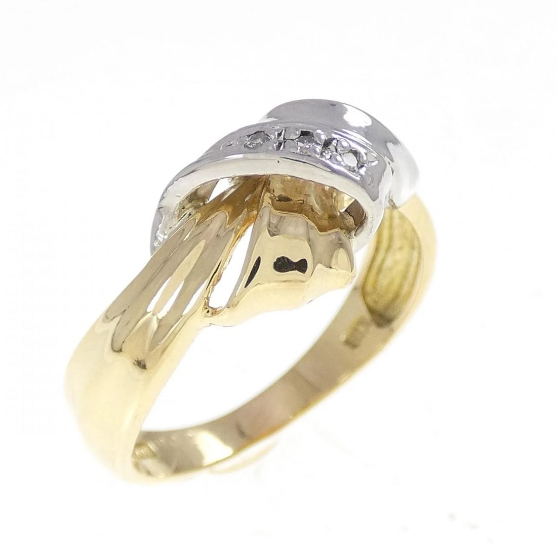 K18YG PT900 DIAMOND RING: K18YG PT900 Diamond Ring Brand: Unbranded Type: Ring Material: K18 Yellow Gold Platinum 900, Main Stone/Creation Natural Color: yellow gold Size: 7US Accessories: None Accessories Notice: