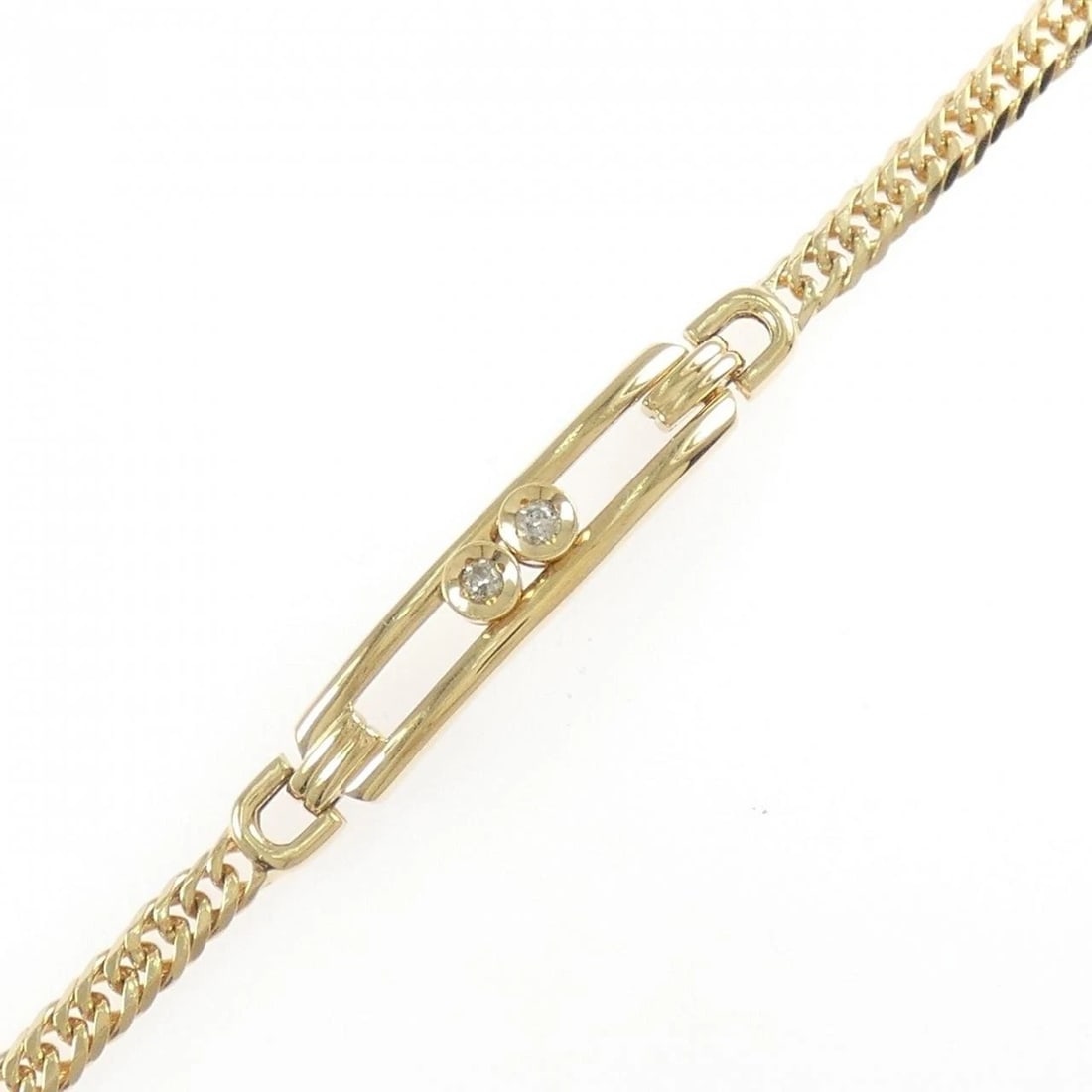 K18YG DIAMOND BRACELET: K18YG Diamond Bracelet Brand: Unbranded Type: Bracelet Material: K18 Yellow Gold, Main Stone/Creation Natural Color: Yellow Gold Size: 18.5cmActualSize Max W: 6.0mm Accessories: None