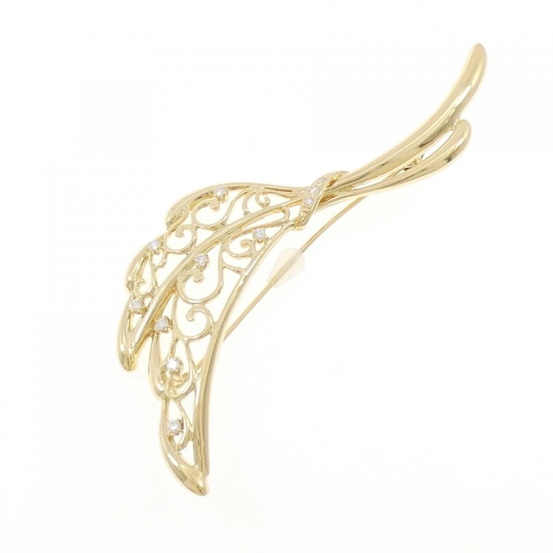 MIKIMOTO K18YG BROOCH: MIKIMOTO K18YG Brooch Brand: MIKIMOTO Type: Pendant Brooch Material: K18 Yellow Gold, Main Stone/Creation Natural Color: Yellow Gold Size: ActualSize HxW: 84.7mmx45.8mm Accessories: None