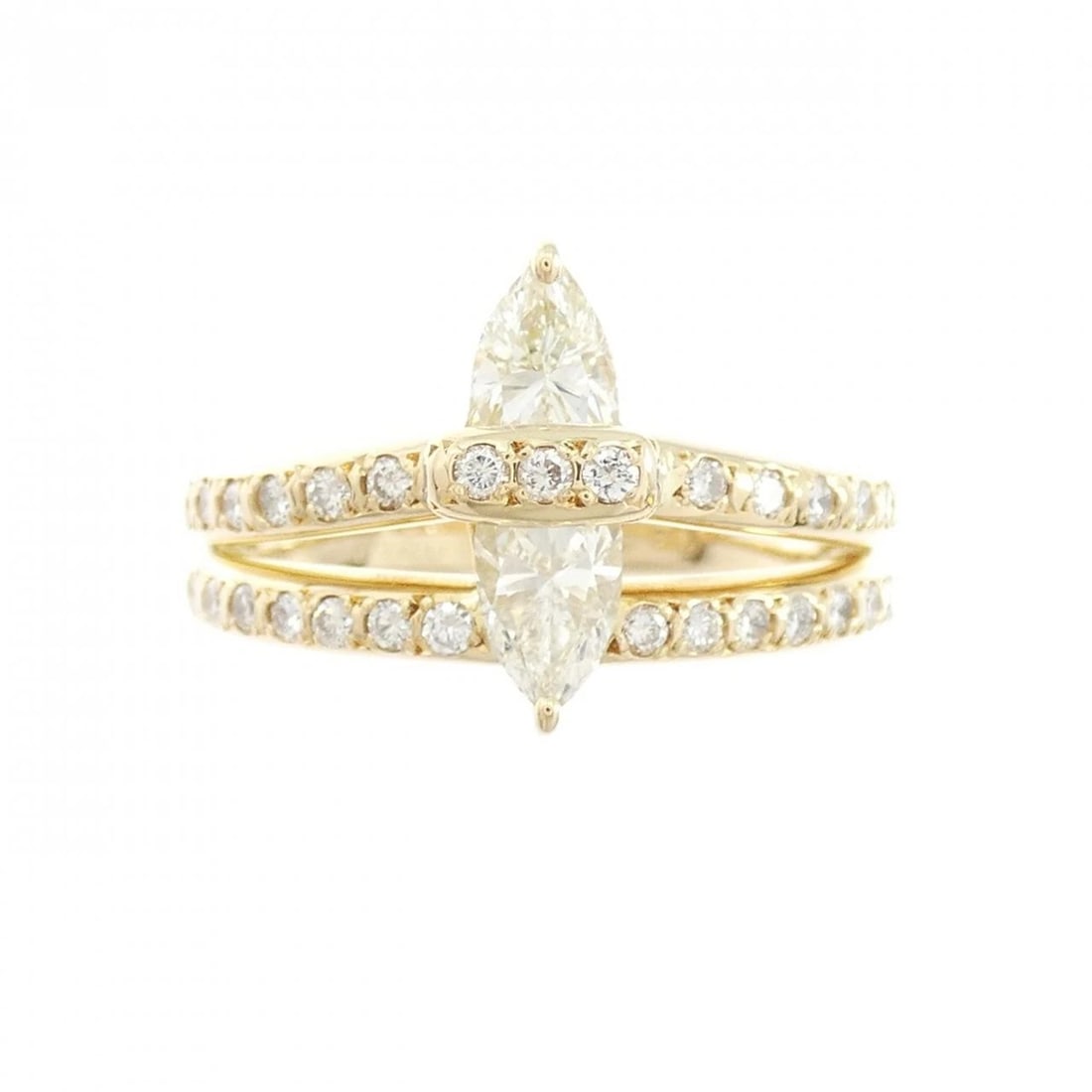 K18YG DIAMOND RING - 2