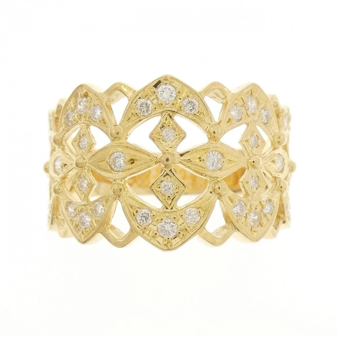 K18YG DIAMOND RING - 2