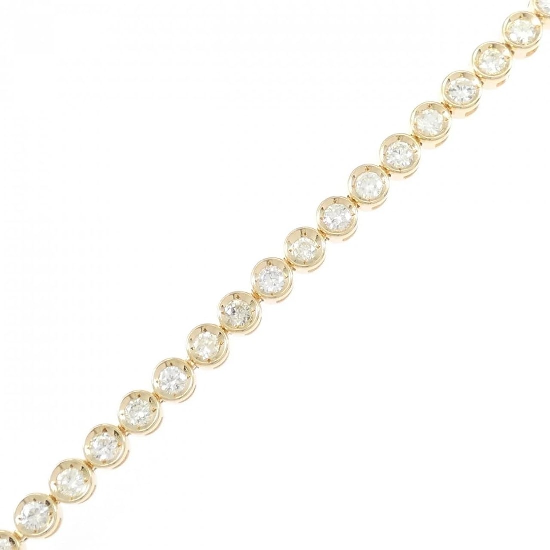 K18YG DIAMOND BRACELET: K18YG Diamond Bracelet Brand: Unbranded Type: Bracelet Material: K18 Yellow Gold, Main Stone/Creation Natural Color: yellow gold Size: 18cm ActualSizeMax W: 4.2mm Accessories: None Accesso