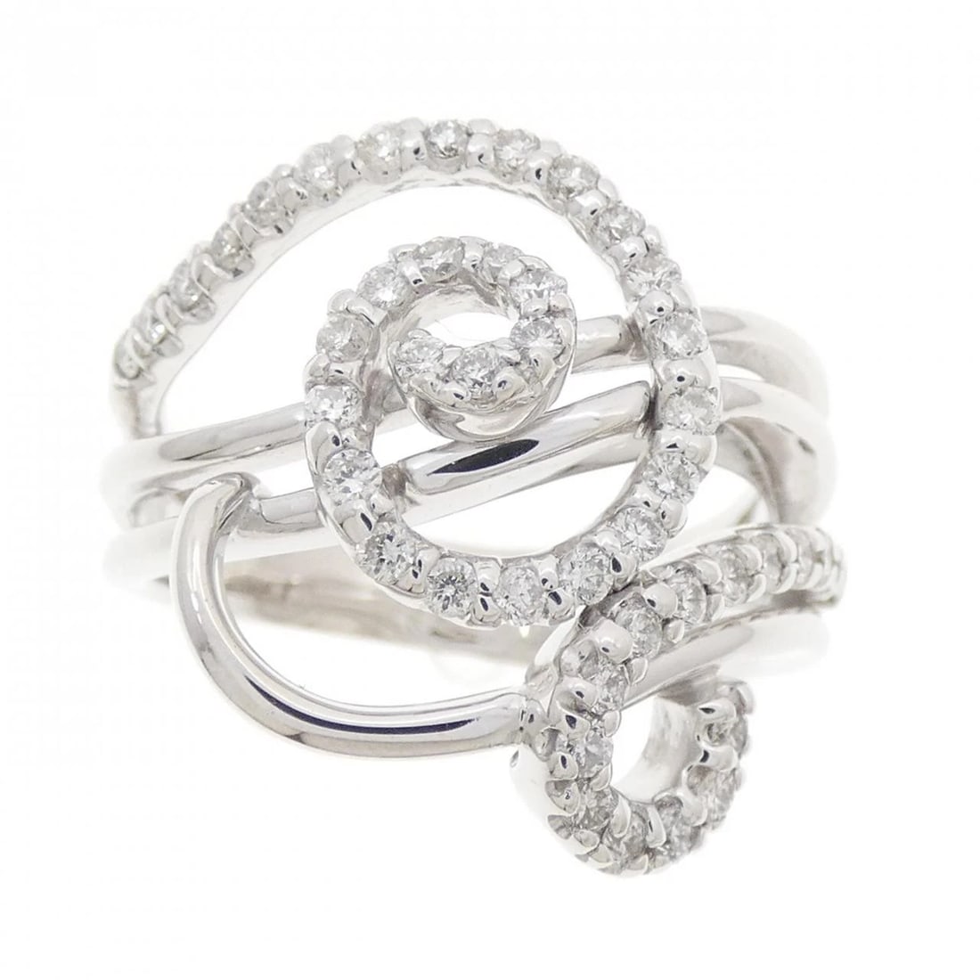 K18WG DIAMOND RING - 2