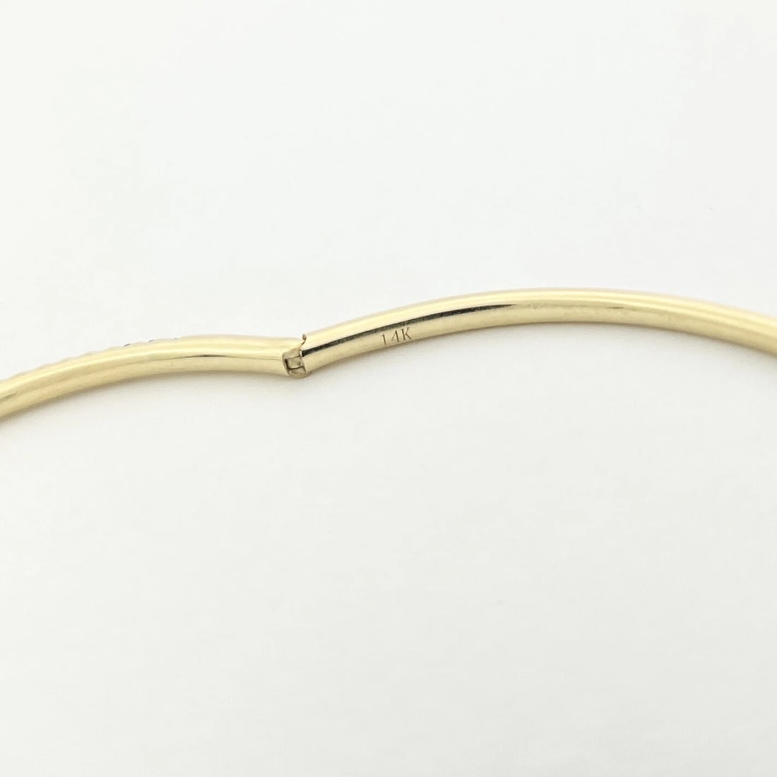 THIN RUBY GEMSTONE BANGLE BRACELET 14K YELLOW GOLD - 2