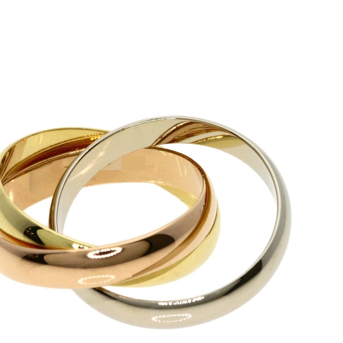 CARTIER TRINITY RING K18 YELLOW GOLD 18K PINK GOLD: CARTIER Trinity Ring K18 Yellow Gold 18K Pink Gold Brand: CARTIER Type: Ring Material: K18 Yellow Gold/18K Pink Gold/K18 White Gold, Color: Exterior Color Gold Size: 5 (US) Accessories: None <