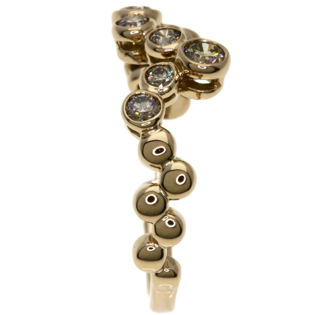 KASHIKEY BROWN DIAMOND BEZEL RING RING K18 YELLOW GOLD: Kashikey Brown Diamond Bezel Ring Ring K18 Yellow Gold Brand: Kashikey Type: Ring Material: K18 Yellow Gold, Main Stone/Creation Natural Color: Exterior Color Gold Size: 4.25 (US) 