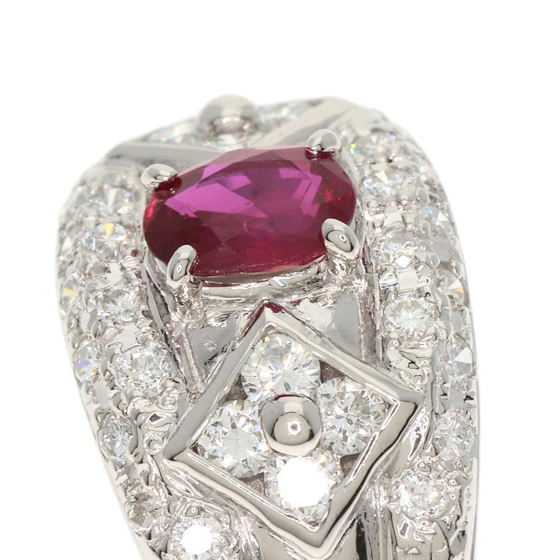 TASAKI RUBY DIAMOND RING PLATINUM PT900 - 3