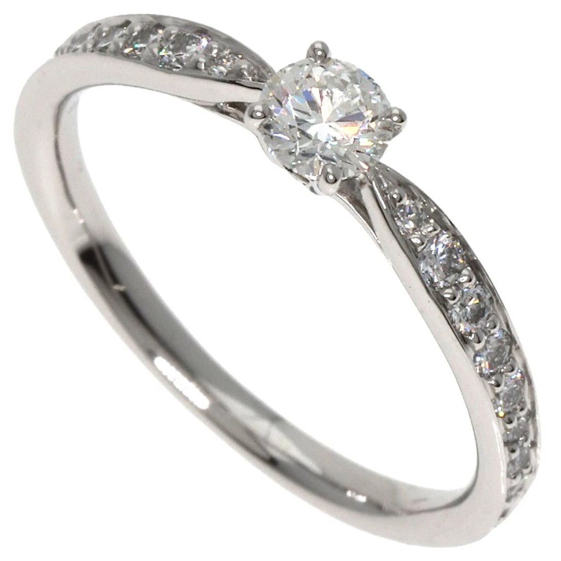 TIFFANY&CO. HARMONY ROUND LILLIAN CUT DIAMOND RING: TIFFANY&Co. Harmony Round Lillian Cut Diamond Ring Brand: TIFFANY&Co. Type: Ring Material: Platinum PT950, Main Stone/Creation Natural Color: Exterior Color Silver Size: 5 (US) Accessories: None
