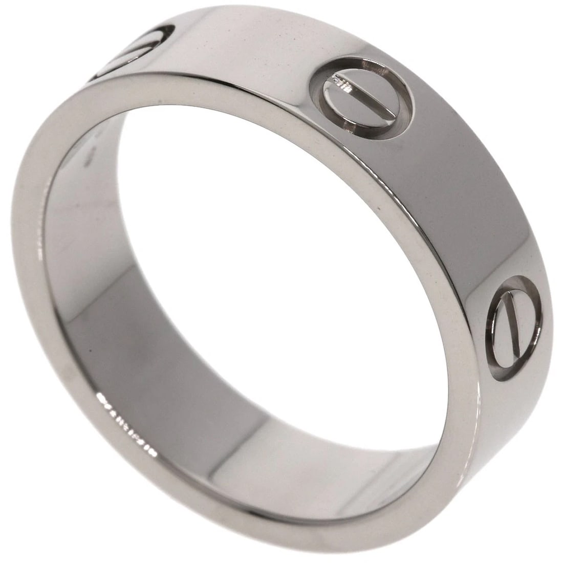 CARTIER LOVE RING RING K18 WHITE GOLD: CARTIER love ring Ring K18 White Gold Brand: CARTIER Type: Ring Material: K18 White Gold, Color: Exterior Color Silver Size: 7.75 (US) Accessories: None Accessories Notice: When purchasing