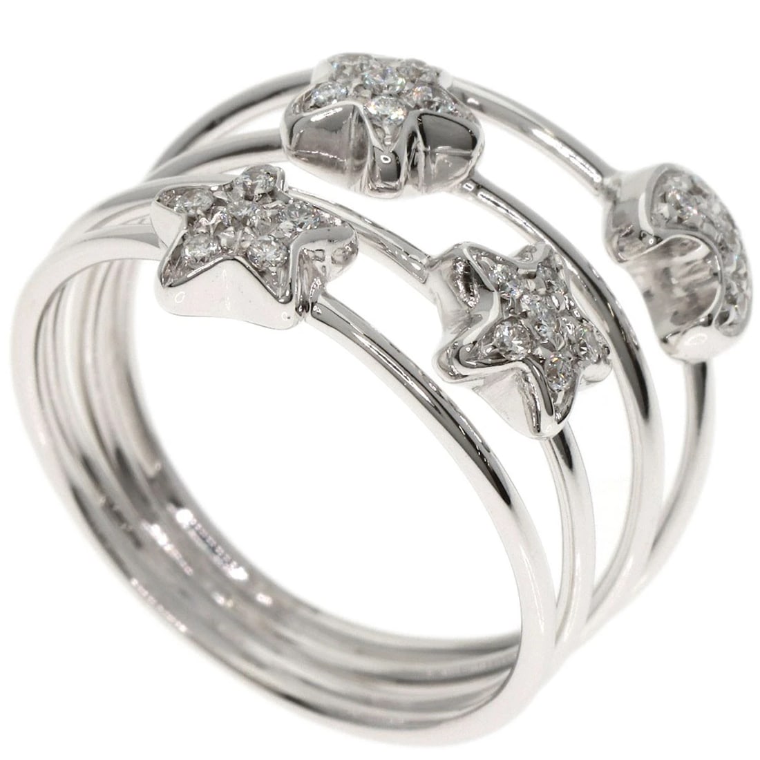 PONTE VECCHIO MOONSTAR DIAMOND RING: Ponte Vecchio Moonstar diamond Ring Brand: Ponte Vecchio Type: Ring Material: K18 White Gold, Main Stone/Creation Natural Color: Exterior Color Silver Size: 6.25 (US) Accessories: None Acc