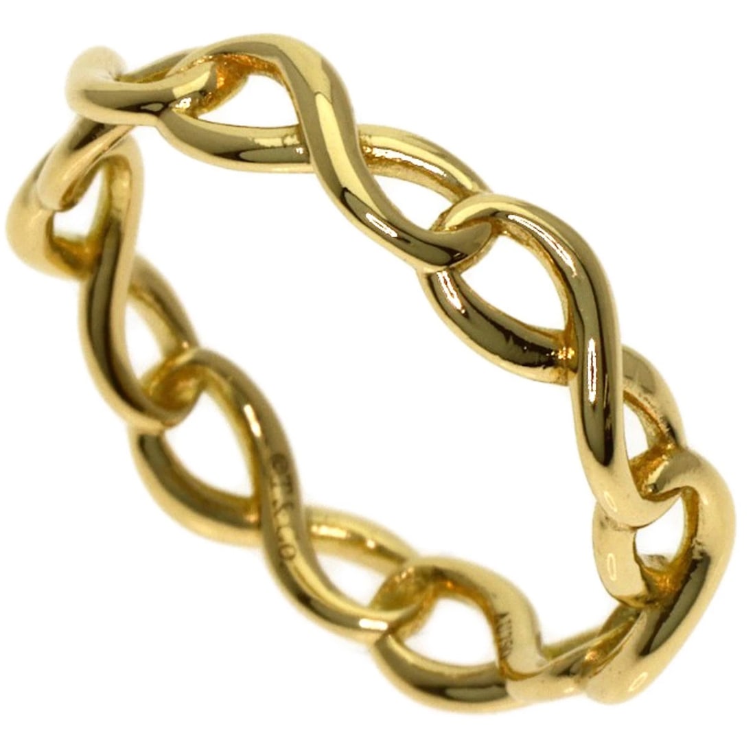 TIFFANY&CO. INFINITY NARROW RING K18 YELLOW GOLD: TIFFANY&Co. Infinity Narrow Ring K18 Yellow Gold Brand: TIFFANY&Co. Type: Ring Material: K18 Yellow Gold, Color: Exterior Color Gold Size: 3.75 (US) Accessories: None Accessories Notice: W
