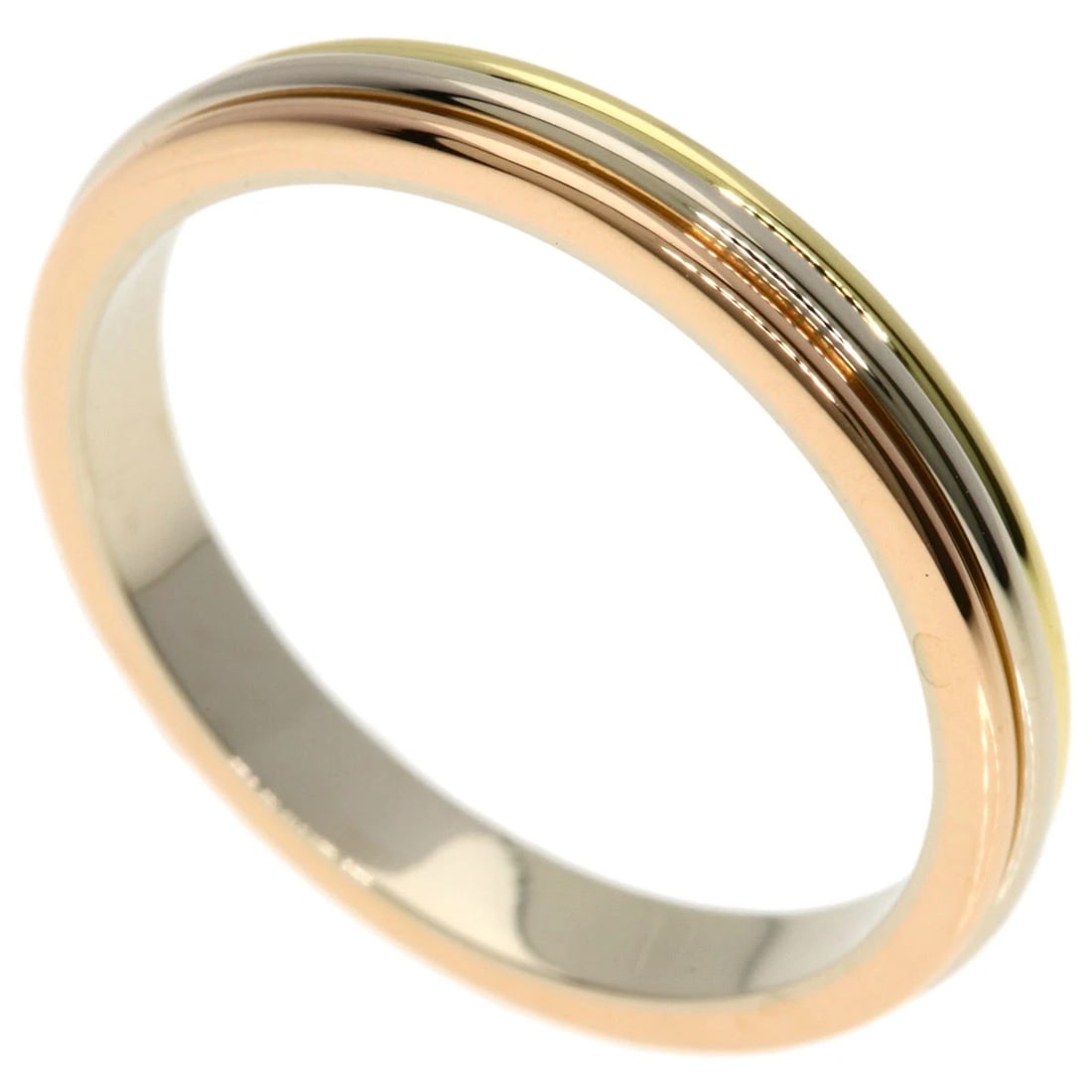 CARTIER THREE COLORS RING K18 YELLOW GOLD 18K PINK GOLD: CARTIER Three colors Ring K18 Yellow Gold 18K Pink Gold Brand: CARTIER Type: Ring Material: K18 Yellow Gold/18K Pink Gold/K18 White Gold, Color: Exterior Color Gold Size: 8.75 (US) Accessories: N