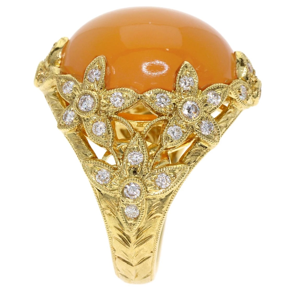 MITSUO KAJI OPAL DIAMOND RING K18 YELLOW GOLD: MITSUO KAJI Opal Diamond Ring K18 Yellow Gold Brand: MITSUO KAJI Type: Ring Material: K18 Yellow Gold, Color: Exterior Color Gold Size: 7 (US) Accessories: None Accessories Notice: When