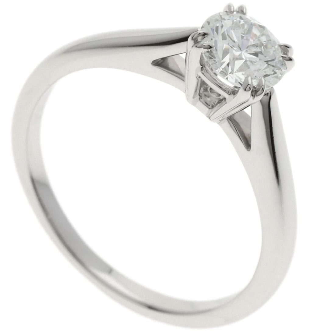HARRY WINSTON SOLITAIRE DIAMOND RING PLATINUM PT950: HARRY WINSTON Solitaire Diamond Ring Platinum PT950 Brand: HARRY WINSTON Type: Ring Material: Platinum PT950, Main Stone/Creation Natural Color: Exterior Color Silver Size: 4.5 (US) 