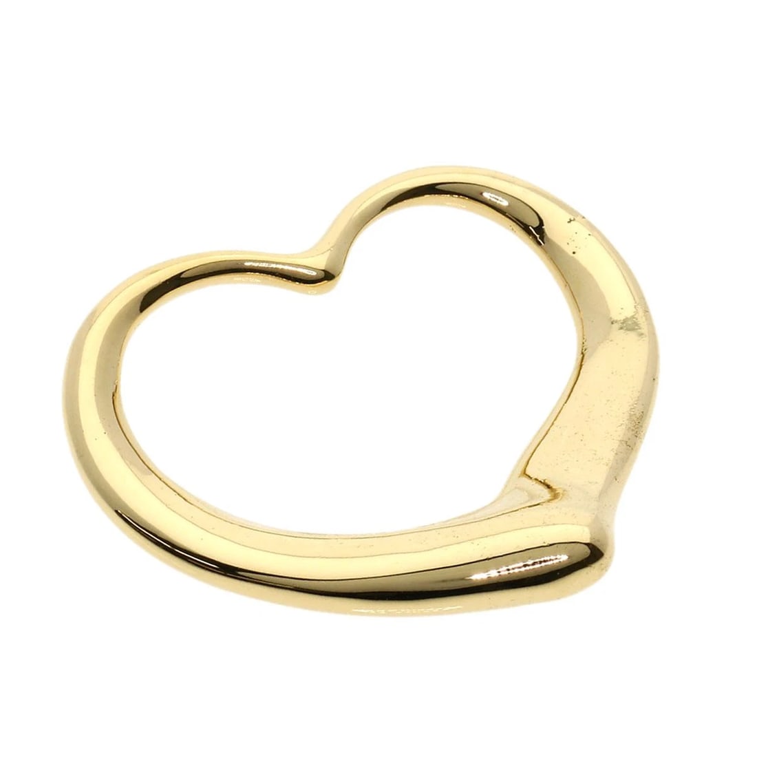 TIFFANY&CO. OPEN HEART PENDANT TOP K18 YELLOW GOLD: TIFFANY&Co. Open heart Pendant top K18 Yellow Gold Brand: TIFFANY&Co. Type: Pendant top Material: K18 Yellow Gold, Color: Exterior Color Gold Size: Top Size:1.2inch/30.7x33.1x4.5mm 