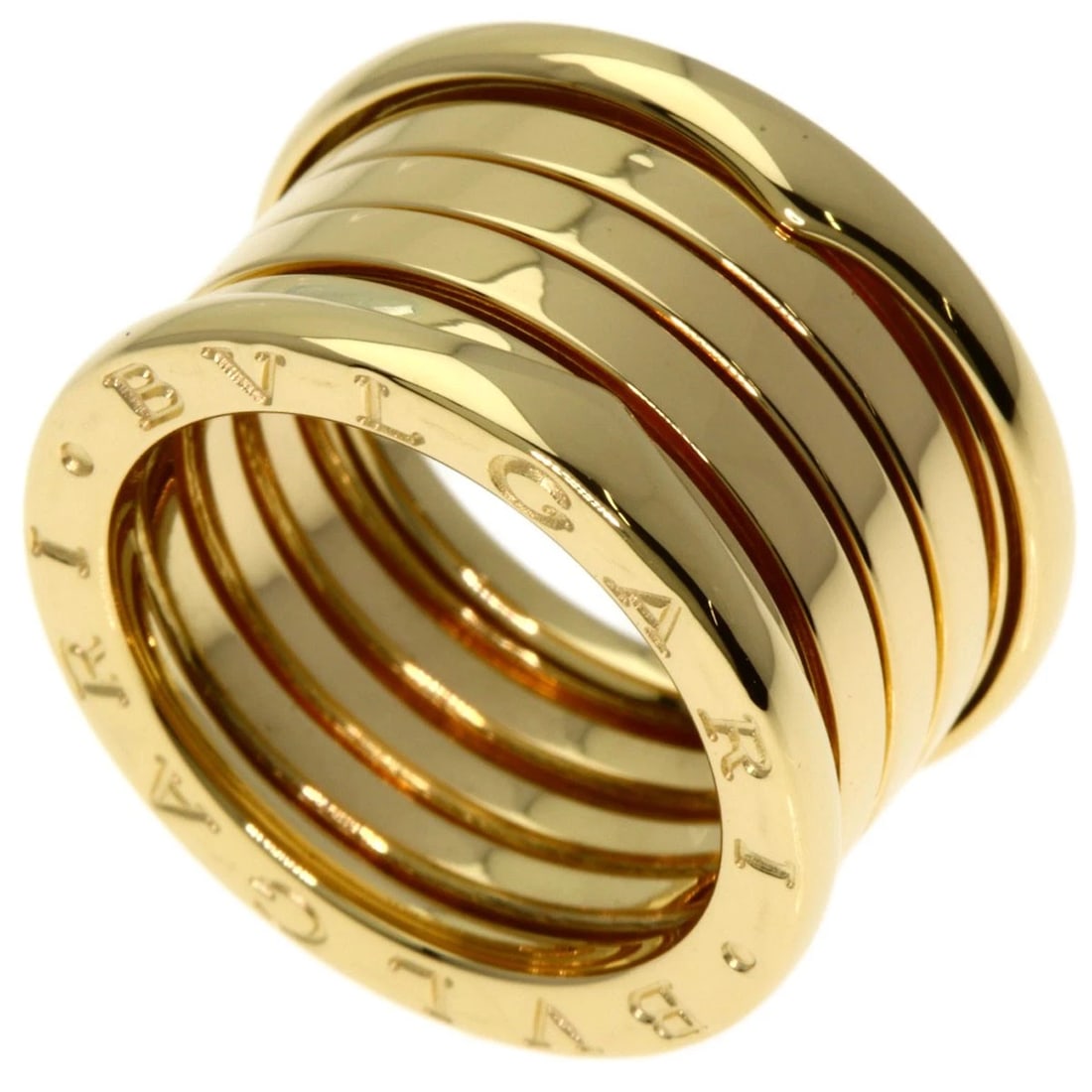 BVLGARI B.ZERO1 5 BAND RING K18 YELLOW GOLD: BVLGARI B.zero1 5 Band Ring K18 Yellow Gold Brand: BVLGARI Type: Ring Material: K18 Yellow Gold, Color: Exterior Color Gold Size: 6.25 (US) Accessories: None Accessories Notice: When purch