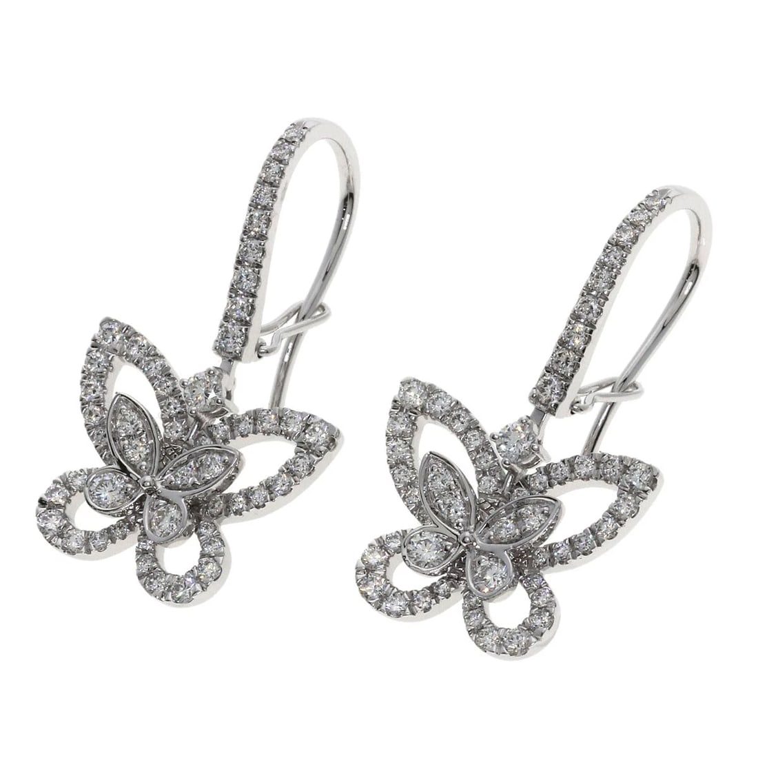 GRAFF BUTTERFLY SILHOUETTE DIAMOND DROP EARRING (1 of 3)