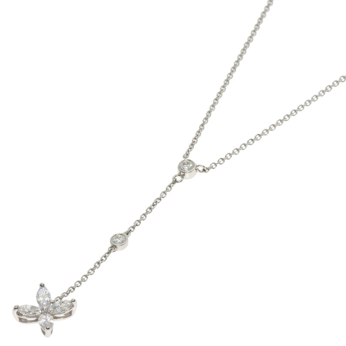 TIFFANY&CO. VICTORIA DIAMOND NECKLACE: TIFFANY&Co. Victoria Diamond Necklace Brand: TIFFANY&Co. Type: Necklace Material: Platinum PT950, Color: Exterior Color Silver Size: Chain Length:16.1inch/41cm Chain Width:0.4inch/1.1mm Top
