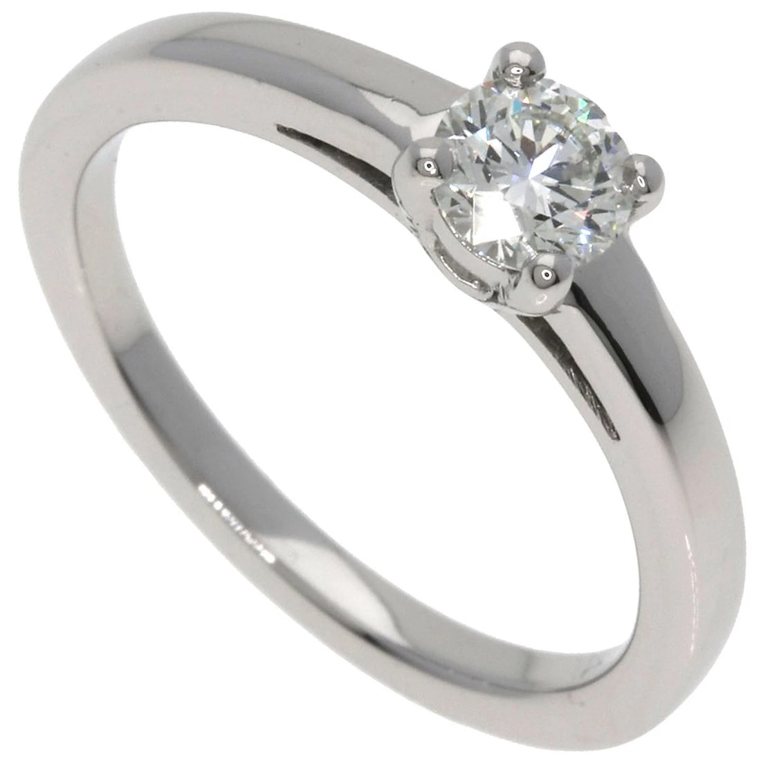 BVLGARI GRIFF SOLITAIRE DIAMOND RING PLATINUM: BVLGARI Griff Solitaire Diamond Ring Platinum Brand: BVLGARI Type: Ring Material: Platinum PT950, Main Stone/Creation Natural Color: Exterior Color Silver Size: 4 (US) Accessories: None Ac