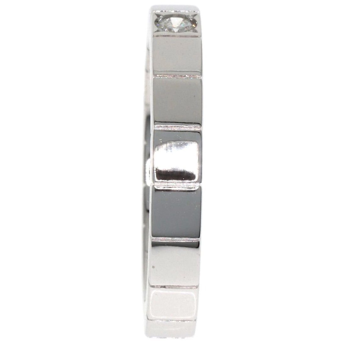 CARTIER LANIER 1P DIAMONDRING K18 WHITE GOLD: CARTIER Lanier 1P DiamondRing K18 White Gold Brand: CARTIER Type: Ring Material: K18 White Gold, Color: Exterior Color Silver Size: 4.5 (US) Accessories: None Accessories Notice: When purc