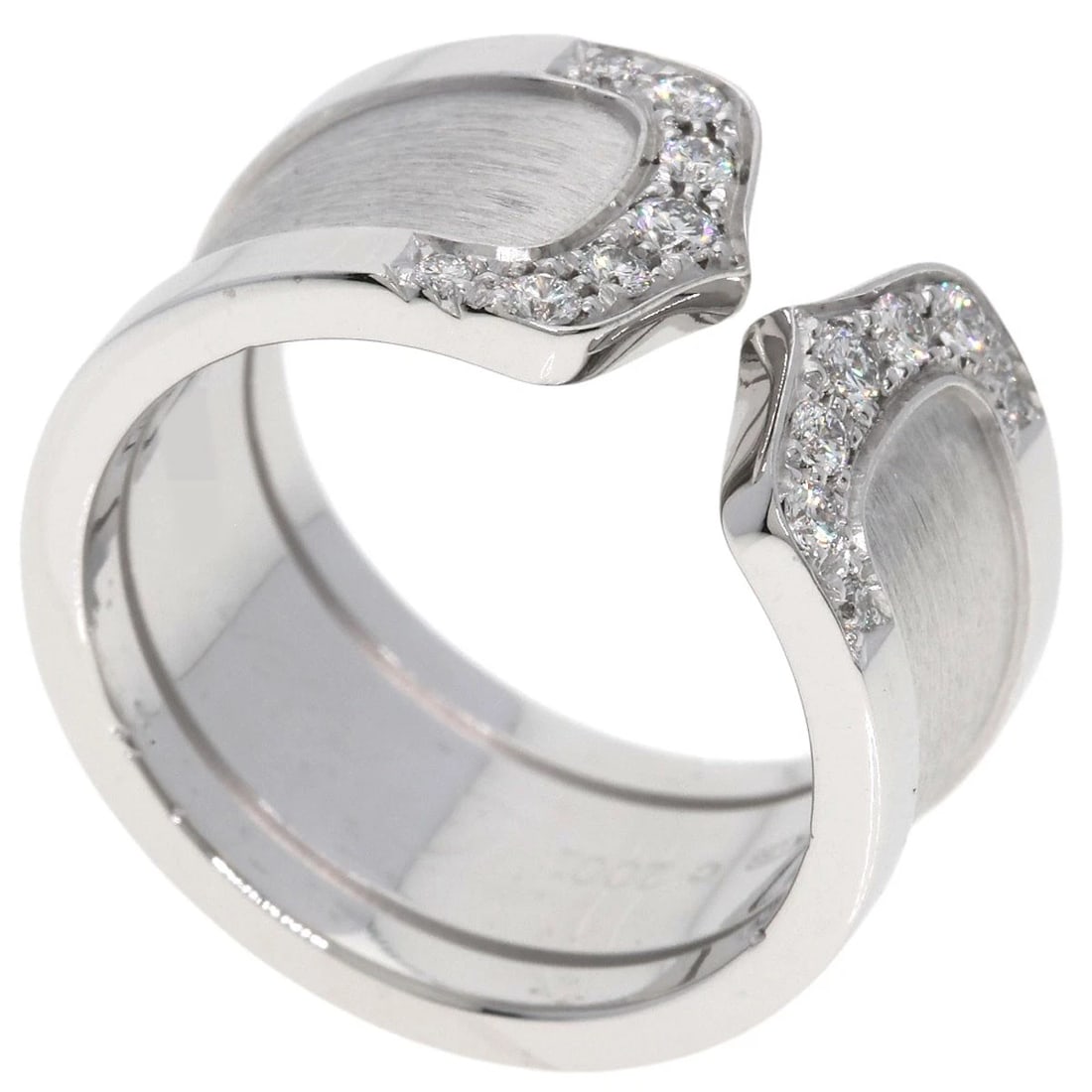 CARTIER C2 RING DIAMOND RING K18 WHITE GOLD (1 of 3)