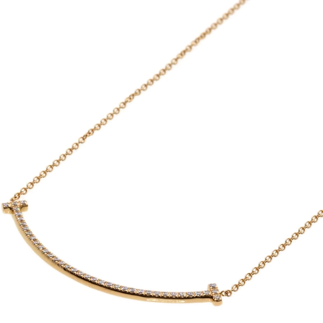 TIFFANY&CO. T SMILE SMALL DIAMOND NECKLACE (1 of 5)