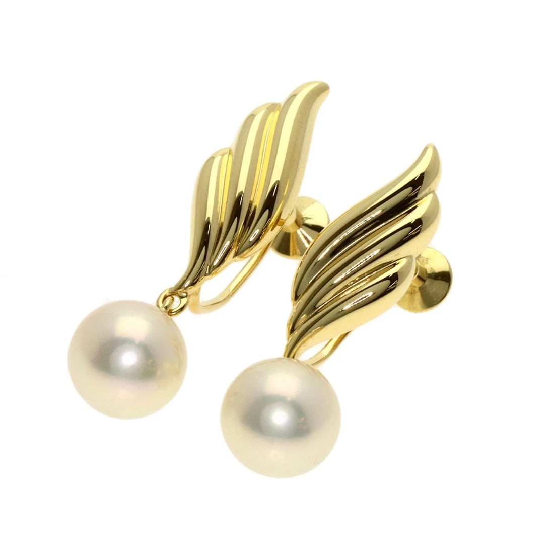 MIKIMOTO PEARL PEARL EARRING K18 YELLOW GOLD: MIKIMOTO Pearl Pearl Earring K18 Yellow Gold Brand: MIKIMOTO Type: Earring Material: K18 Yellow Gold, Color: Exterior Color Gold Size: Stone Size:0.3inch/7.2mm Top Size:1.1inch/27x7.2x7.2mm 