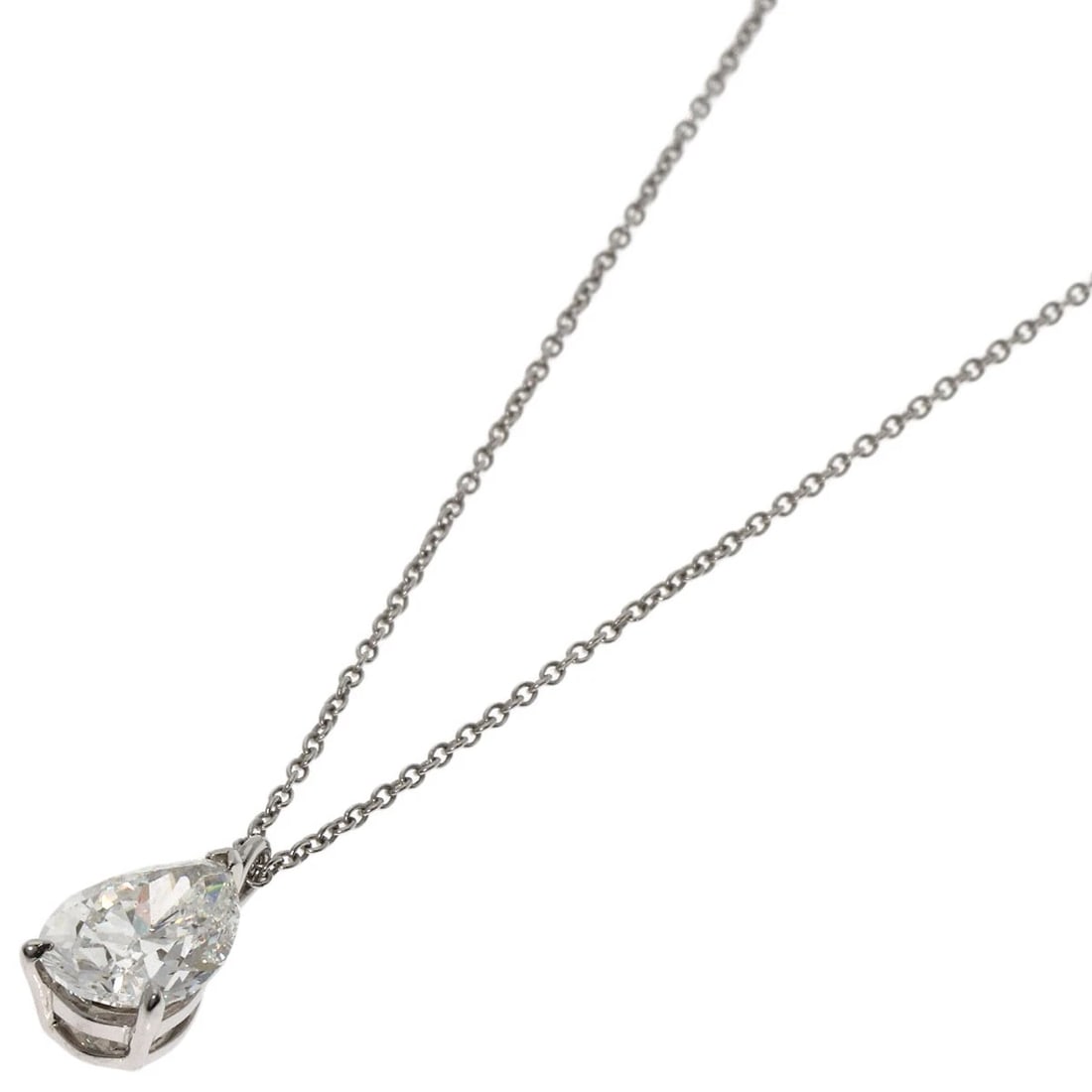 TIFFANY&CO. PEAR SHAPE DIAMOND I NECKLACE (1 of 4)