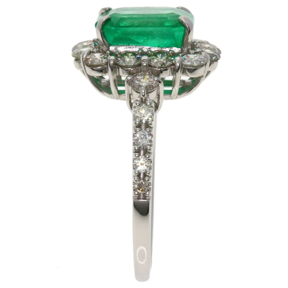EMERALD DIAMOND RING PLATINUM PT950 - 3