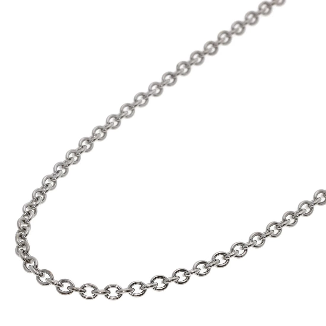 BVLGARI CHAIN NECKLACE K18 WHITE GOLD: BVLGARI Chain Necklace K18 White Gold Brand: BVLGARI Type: Necklace Material: K18 White Gold, Color: Exterior Color Silver Size: Chain Length:18.1inch/46cm Chain Width:1.1inch/2.7mm Accessories: