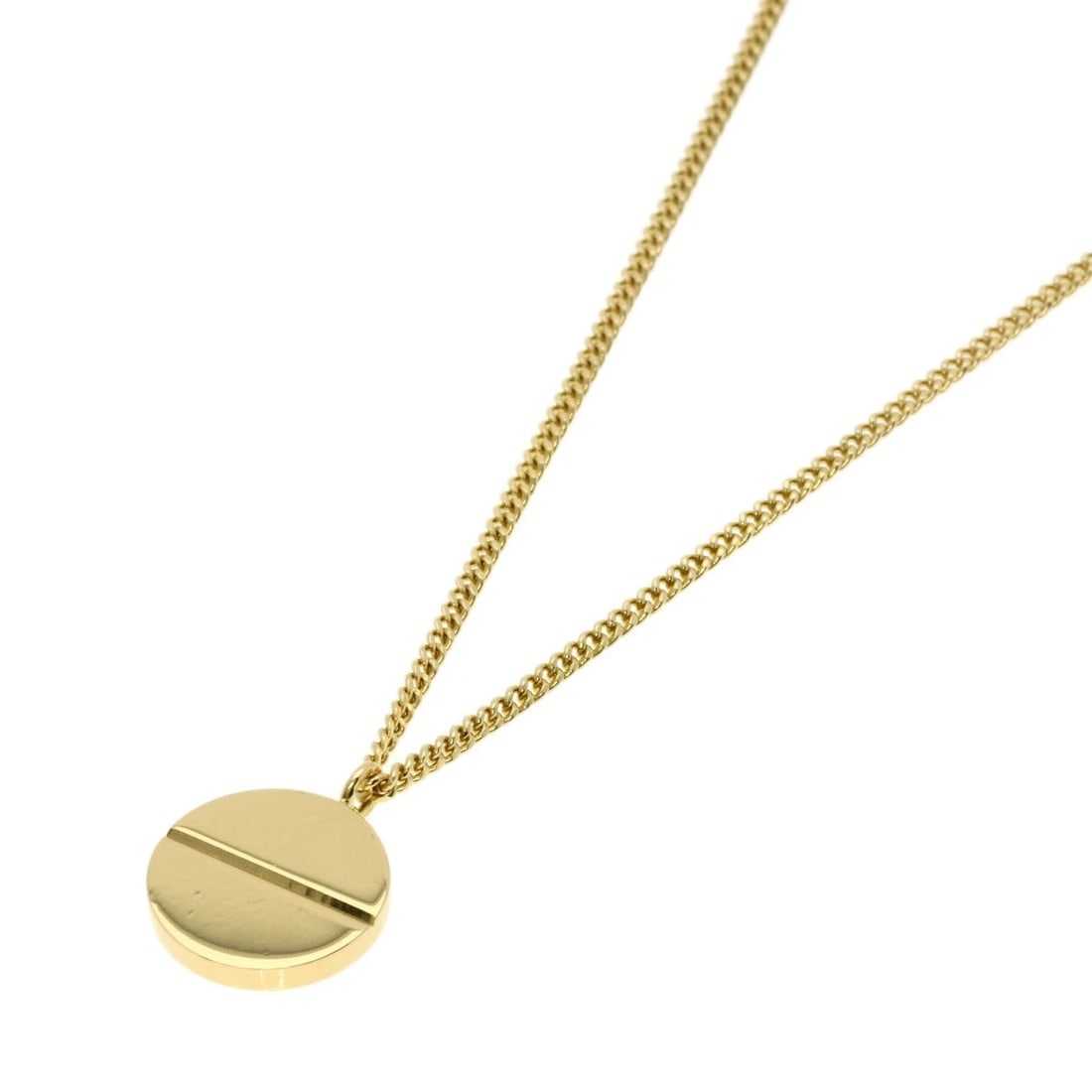 LOUIS VUITTON LOGO CIRCLE PLATE NECKLACE (1 of 3)