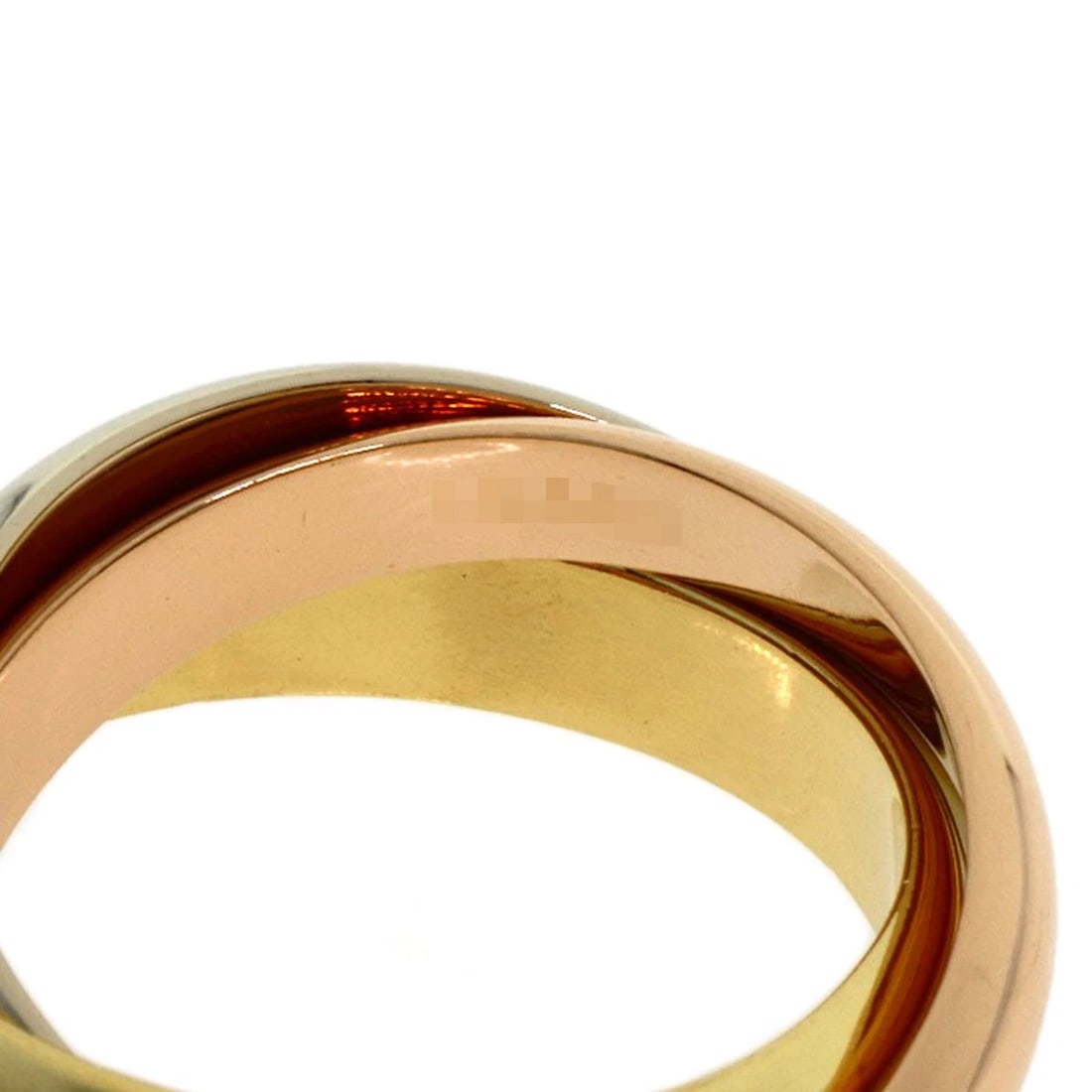 CARTIER TRINITY RING K18 YELLOW GOLD K18 WHITE GOLD: CARTIER Trinity Ring K18 Yellow Gold K18 White Gold Brand: CARTIER Type: Ring Material: K18 Yellow Gold, Color: Exterior Color Gold Size: 5.75 (US) Accessories: None Accessories Notice: Wh