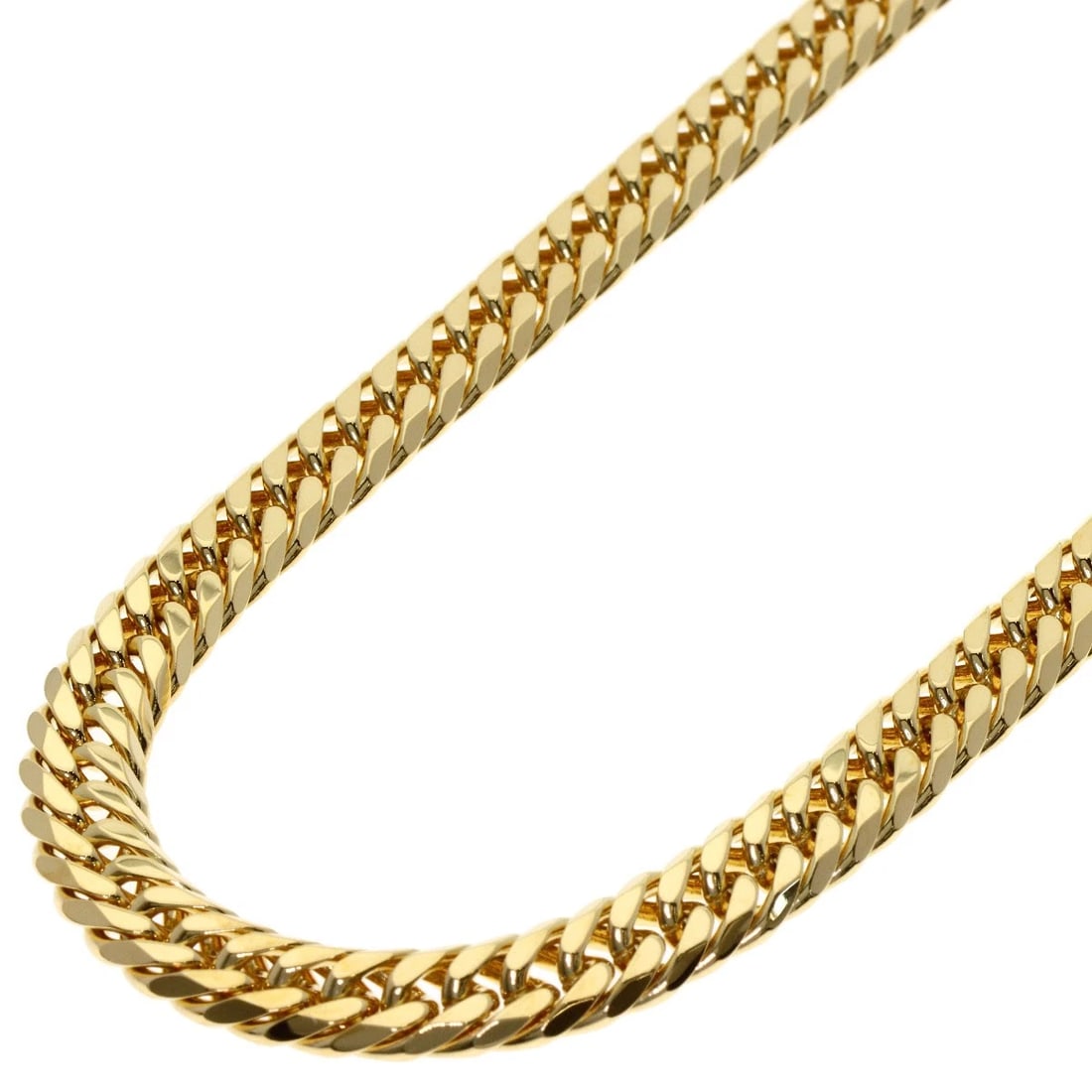 CURB CHAIN KIHEI 6-SIDED DOUBLE NECKLACE K18 YELLOW GOLD: Curb chain Kihei 6-sided double Necklace K18 Yellow Gold Brand: SELECT JEWELRY Type: Necklace Material: K18 Yellow Gold, Color: Exterior Color Gold Size: Chain Length:19.7inch/50cm Chain
