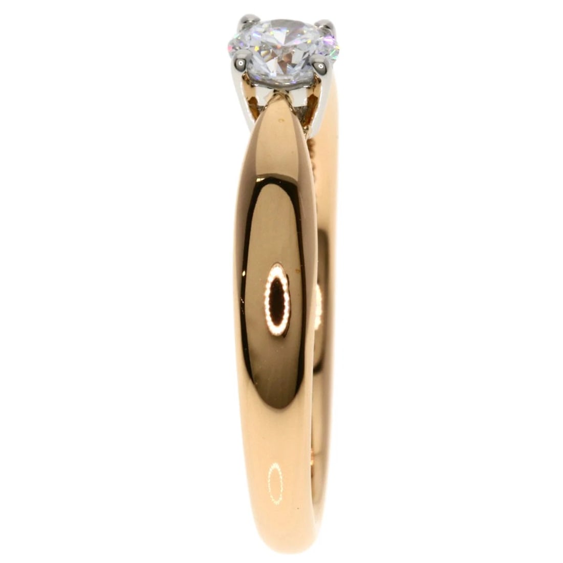 TIFFANY&CO. HARMONY SOLITAIRE DIAMOND RING: TIFFANY&Co. Harmony Solitaire Diamond Ring Brand: TIFFANY&Co. Type: Ring Material: K18 Pink Gold, Main Stone/Creation Natural Color: Exterior Color Gold Size: 3.5 (US) Accessories: None