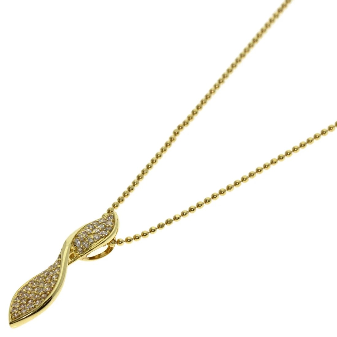 DIAMOND NECKLACE K18 YELLOW GOLD: Diamond Necklace K18 Yellow Gold Brand: SELECT JEWELRY Type: Necklace Material: K18 Yellow Gold, Color: Exterior Color Gold Size: Chain Length:17.7inch/45cm Chain Width:0.5inch/1.3mm Top