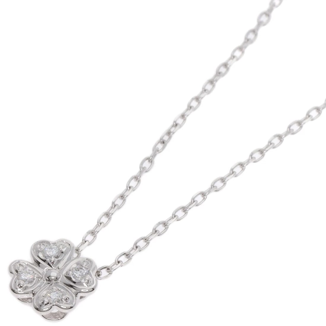 MIKIMOTO DIAMOND NECKLACE K18 WHITE GOLD: MIKIMOTO Diamond Necklace K18 White Gold Brand: MIKIMOTO Type: Necklace Material: K18 White Gold, Main Stone/Creation Natural Color: Exterior Color Silver Size: Chain Length:16.1inch/41cm