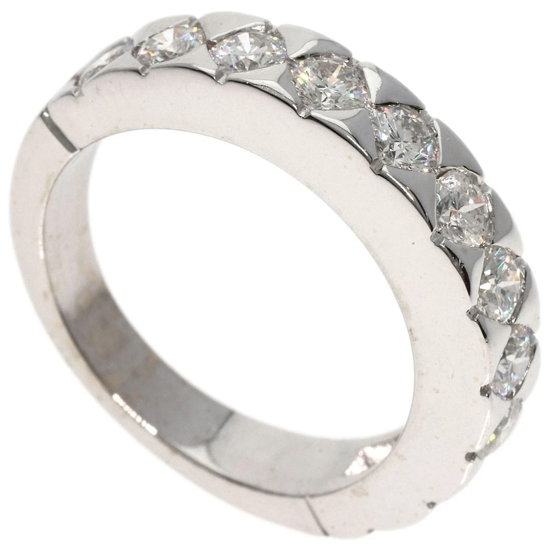 BOUCHERON DIAMANT DIAMOND RING K18 WHITE GOLD: Boucheron Diamant Diamond Ring K18 White Gold Brand: Boucheron Type: Ring Material: K18 White Gold, Main Stone/Creation Natural Color: Exterior Color Silver Size: 5.75 (US) Accessories: None