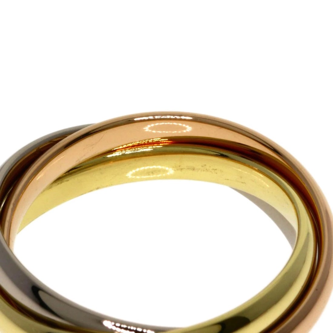 CARTIER TRINITY SMALL MODEL RING K18 YELLOW GOLD: CARTIER Trinity Small Model Ring K18 Yellow Gold Brand: CARTIER Type: Ring Material: K18 Yellow Gold/K18 White Gold/18K Pink Gold, Color: Exterior Color Gold Size: 5 (US) Accessories: None