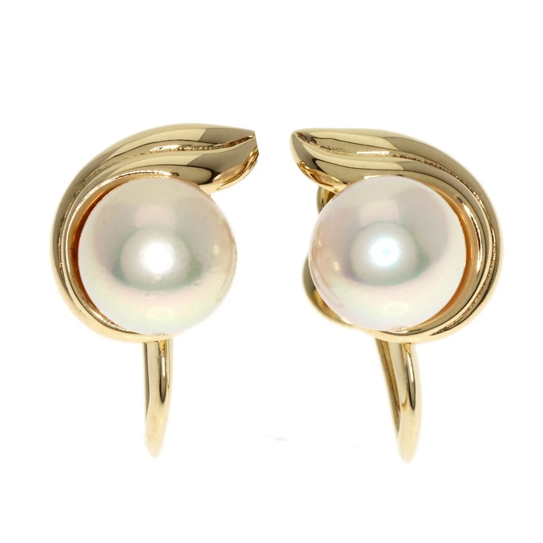 MIKIMOTO PEARL PEARL EARRING K14 YELLOW GOLD: MIKIMOTO Pearl Pearl Earring K14 Yellow Gold Brand: MIKIMOTO Type: Earring Material: K14 Yellow Gold, Color: Exterior Color Gold Size: Stone Size:0.3inch/6.6mm Top Size:0.4inch/10.7x9.5x8.8mm 