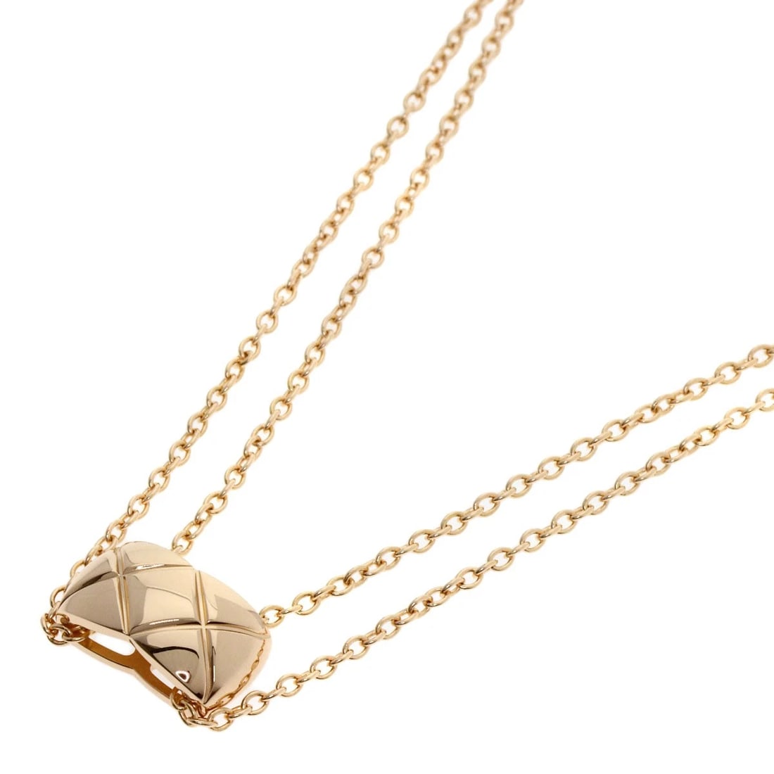 CHANEL COCO CRUSH NECKLACE K18 PINK GOLD: CHANEL Coco Crush Necklace K18 Pink Gold Brand: CHANEL Type: Necklace Material: K18 Pink Gold, Color: Exterior Color Gold Size: Chain Length:15.7inch/40cm Chain Width:0.6inch/1.5mm Top