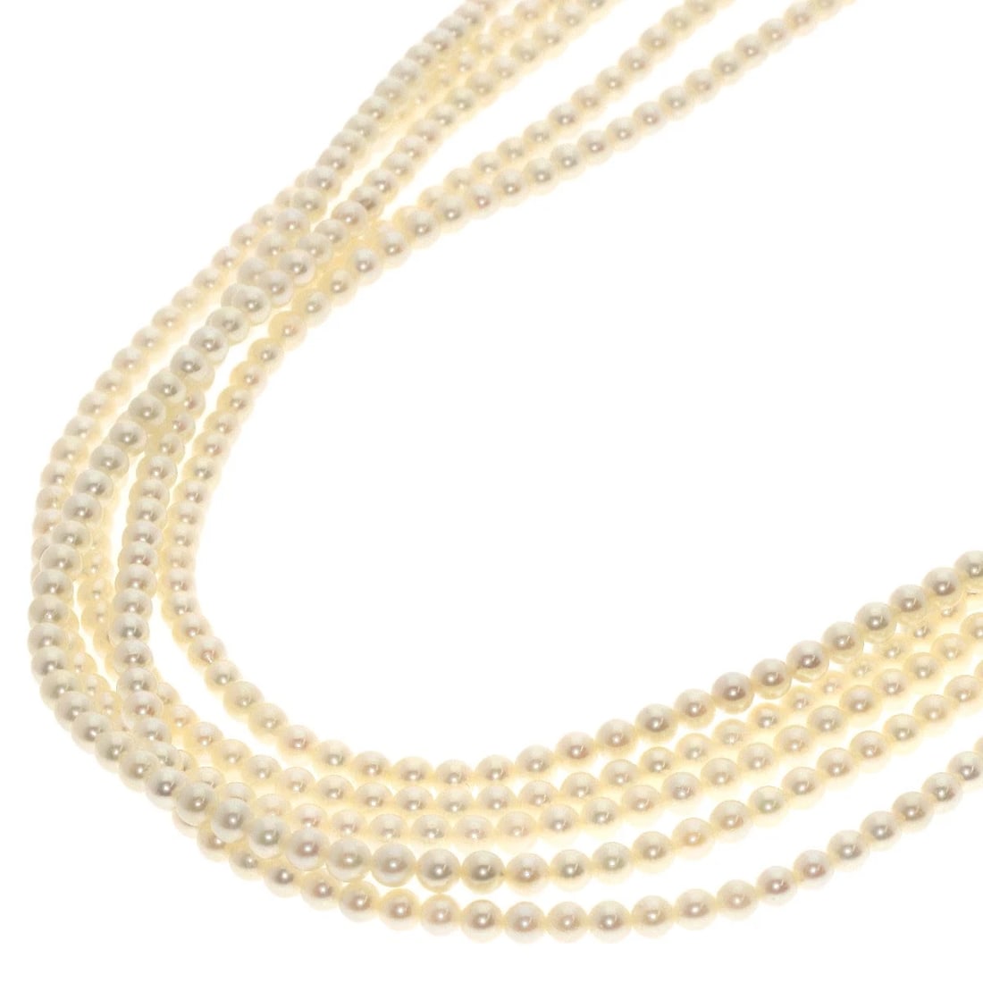 AKOYA BABY PEARL RUBY 5-STRAND NECKLACE: Akoya Baby Pearl Ruby 5-strand Necklace Brand: SELECT JEWELRY Type: Necklace Material: K14 White Gold, Color: Exterior Color white Size: Stone Size:0.1inch/3-3.5mm Chain Length:22.6inch/57.5cm