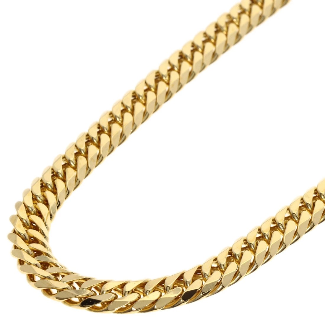 CURB CHAIN KIHEI 6-SIDED W NECKLACE K18 YELLOW GOLD: Curb chain Kihei 6-sided W Necklace K18 Yellow Gold Brand: None Type: Necklace Material: K18 Yellow Gold, Color: Exterior Color Gold Size: Chain Length:23.6inch/60cm Chain Width:2.8inch/7.2mm Acc